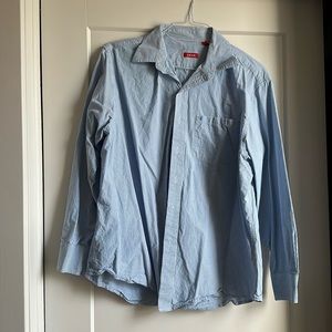 IZOD, Blue striped button down, size L